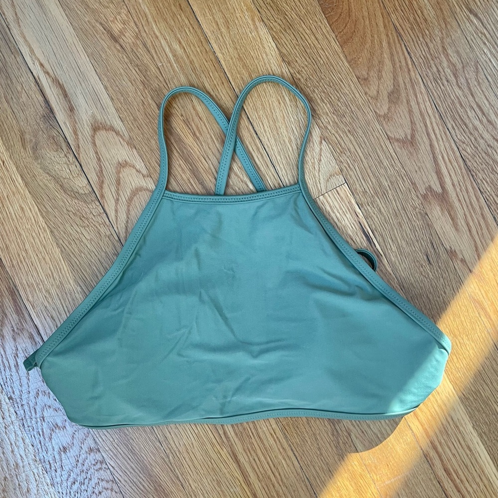 Aerie Halter Bikini top green